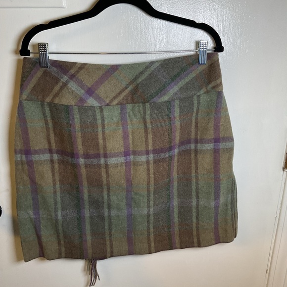 Ralph Lauren Wool Plaid Skort Equestrian Western Style Size 12 NWT - Picture 3 of 4